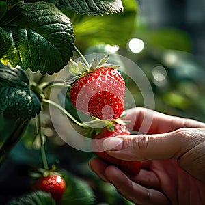 strawberry picking