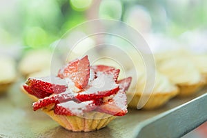 Strawberry Pie Tart Closeup