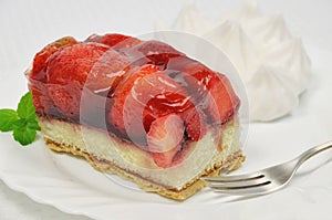 Strawberry Pie with Whipped Cream