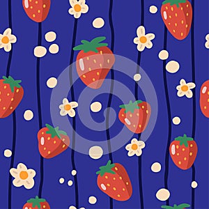 Strawberry seamless pattern