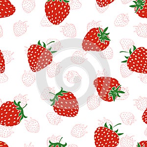 Strawberry seamless pattern.