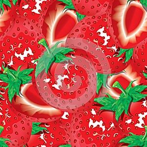 Strawberry seamless pattern background