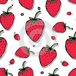 Strawberry seamless pattern for your design