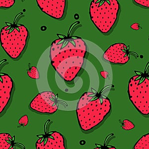 Strawberry seamless pattern for your design