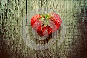 Strawberry in the shape of heart