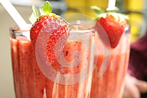 Strawberry smoothies