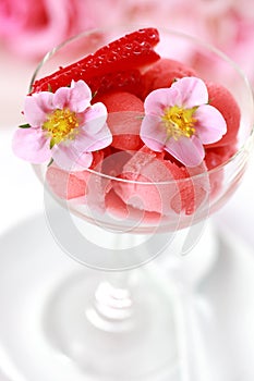 Strawberry sorbet