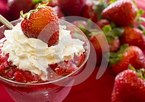 Strawberry sundae photo
