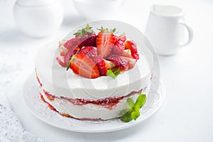 Kuchen auf weiß 