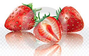 Strawberry on a transparent background