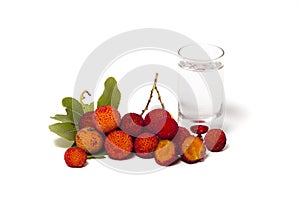 Strawberry Tree (Arbutus Unedo) fruit with aguardiente