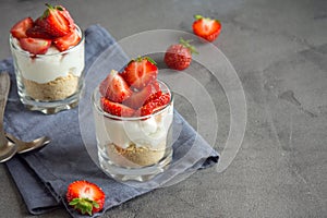 Strawberry trifle mini dessert