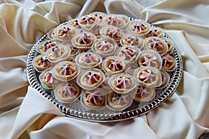 Strawberry Vanilla Tassie Cup Wedding Cookies Baked Goods