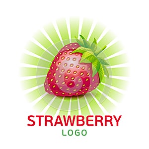 Strawberry vector logo.