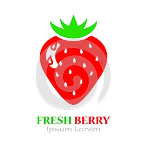 Strawberry vector logo