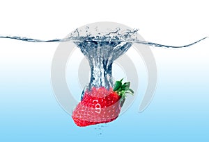 Strawberry in water