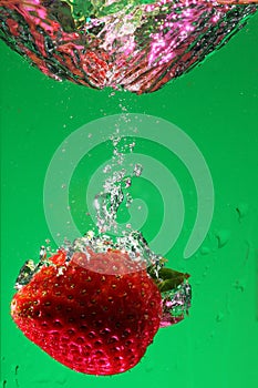 Strawberry in water