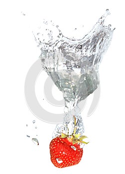 Strawberry In Water