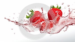 Strawberry in water