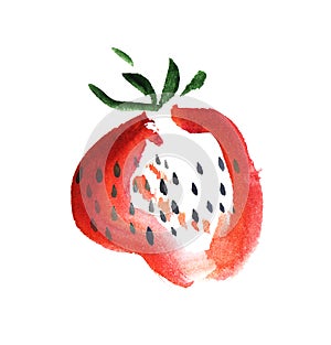 Strawberry watercolor