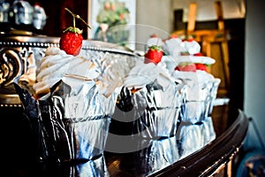 Strawberry Wedding Cupcakes