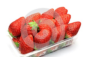 The strawberry which was packed in a pack