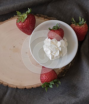 Strawberry and Whipped Cream