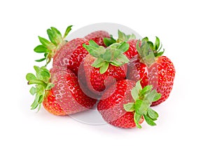 Strawberry on white background. Fresh sweet fruit