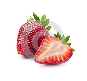 Strawberry on white backgrounds