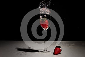 Strawberry Wine Glass
