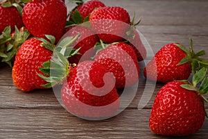 Strawberry on wooden