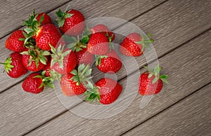 Strawberry on wooden