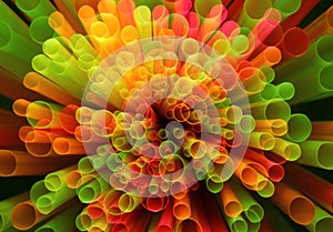 Straws abstract photo