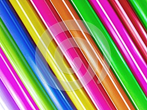 Straws drinking plastic on white background