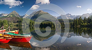 Štrbské pleso vo Vysokých Tatrách - Slovensko