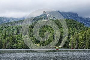 Strbske pleso area, Slovakia, seasonal natural scene