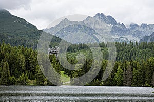 Štrbské pleso, Slovensko, sezónní přírodní scenérie