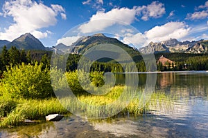 Strbske Pleso, lake in Slovakia in High Tatras