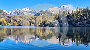 Strbske Pleso Lake in Slovakia.