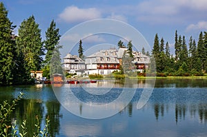 Strbske Pleso mountain lake, National Park High Tatra (Vysoke Tatry), Slovakia