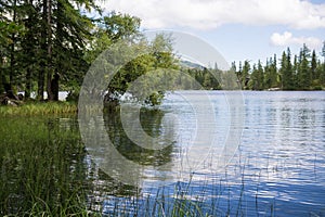 Štrbské Pleso vo Vysokých Tatrách. Slovensko