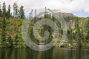 Strbske Pleso Mountain Tarn in High Tatras Mountains. Slovakia