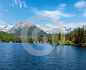 Štrbské Pleso Slovensko jarní pohled