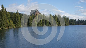 Strbske pleso and Tatra peaks visible from the back. A village l