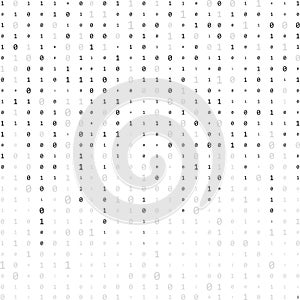 Stream of binary code. Computer matrix. Numbers on the screen. binary code. Graphic data, algorithm