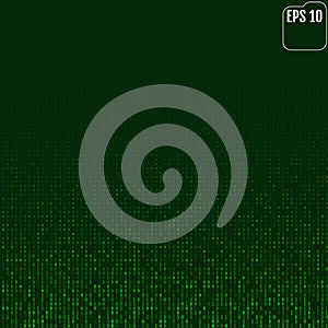 Stream of binary code on screen. Abstract vector background. Dat