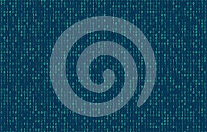 Stream of binary code on screen. Abstract vector background. Data and technology, decryption and encryption, computer