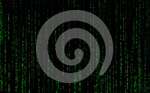 Stream binary matrix code on screen. computer matrix numbers. The concept of coding, crypto exchange, hacking or mining