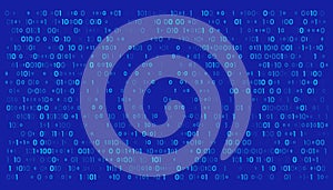 A stream of binary matrix code on the screen. numbers of the computer matrix. The concept of coding, hacker or mining of