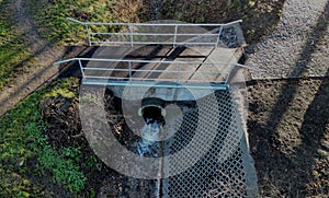 stream that cobbled into a narrow channel. the upper side is made photo